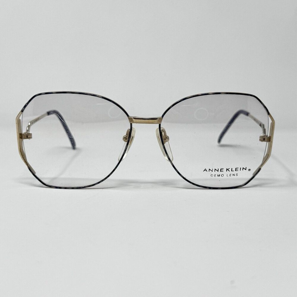 Vintage Anne Klein Melody 043 Gold Eyeglass Frames 58-16-140 Japan New